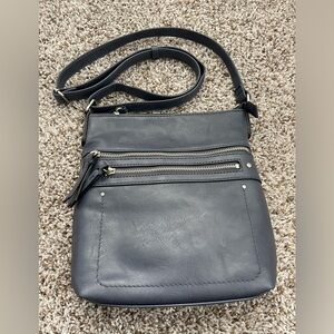 Blue vegan leather women bag unused